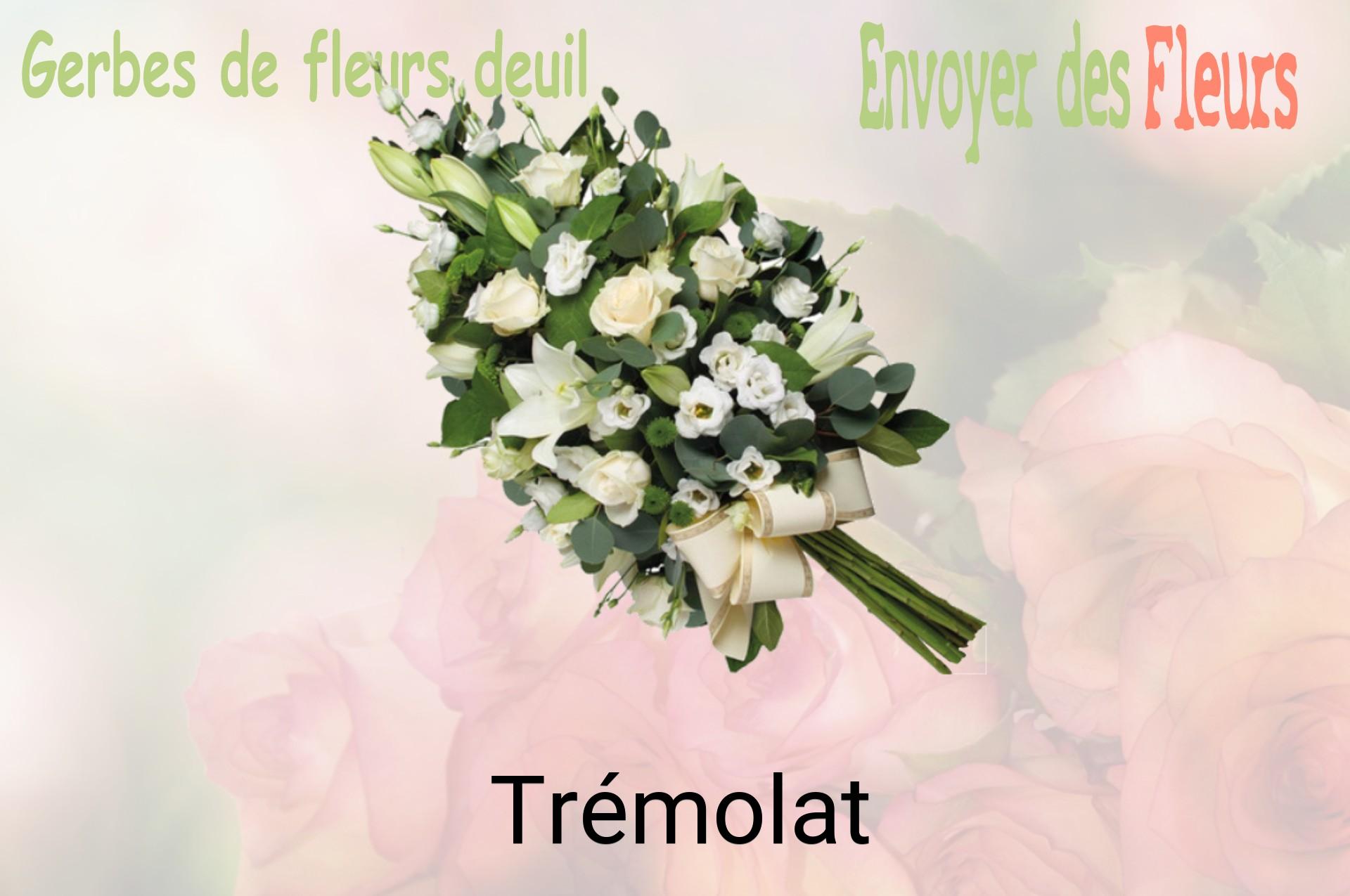 Gerbe de fleurs de deuil livrée à Trémolat